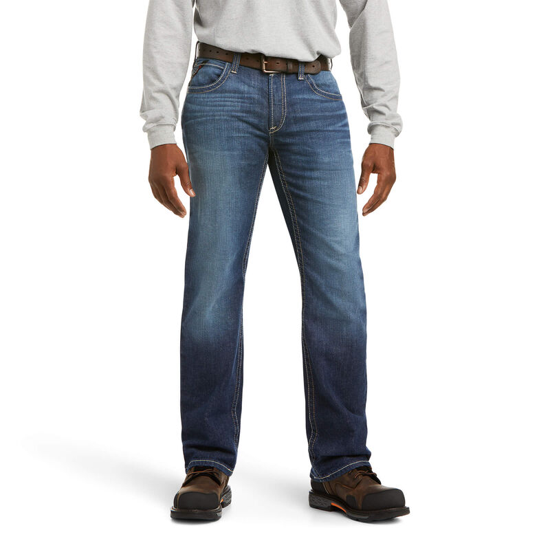 Ariat Jeans Herren - Fr M5 Straight Durastretch Truckee Stackable Straight Leg Blau ( XASVH-1823 )